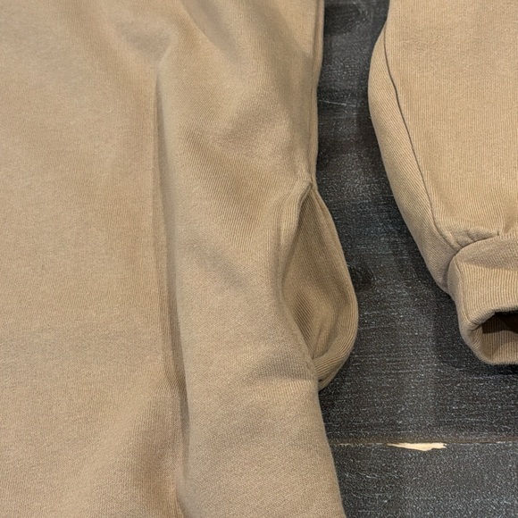 Aware by Vero Moda Sweatshirt Dress Pocket Dress Size XS Puff Sleeve Tan Comfy - Picture 7 of 13